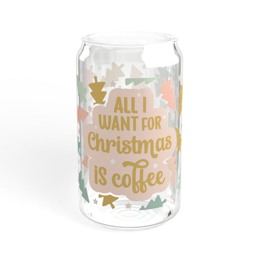 Christmas Coffee Glass