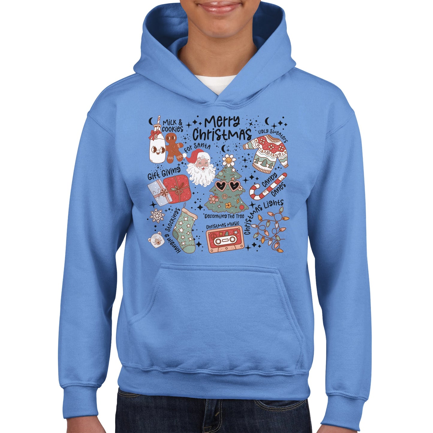 Retro Jule hoodie til barn