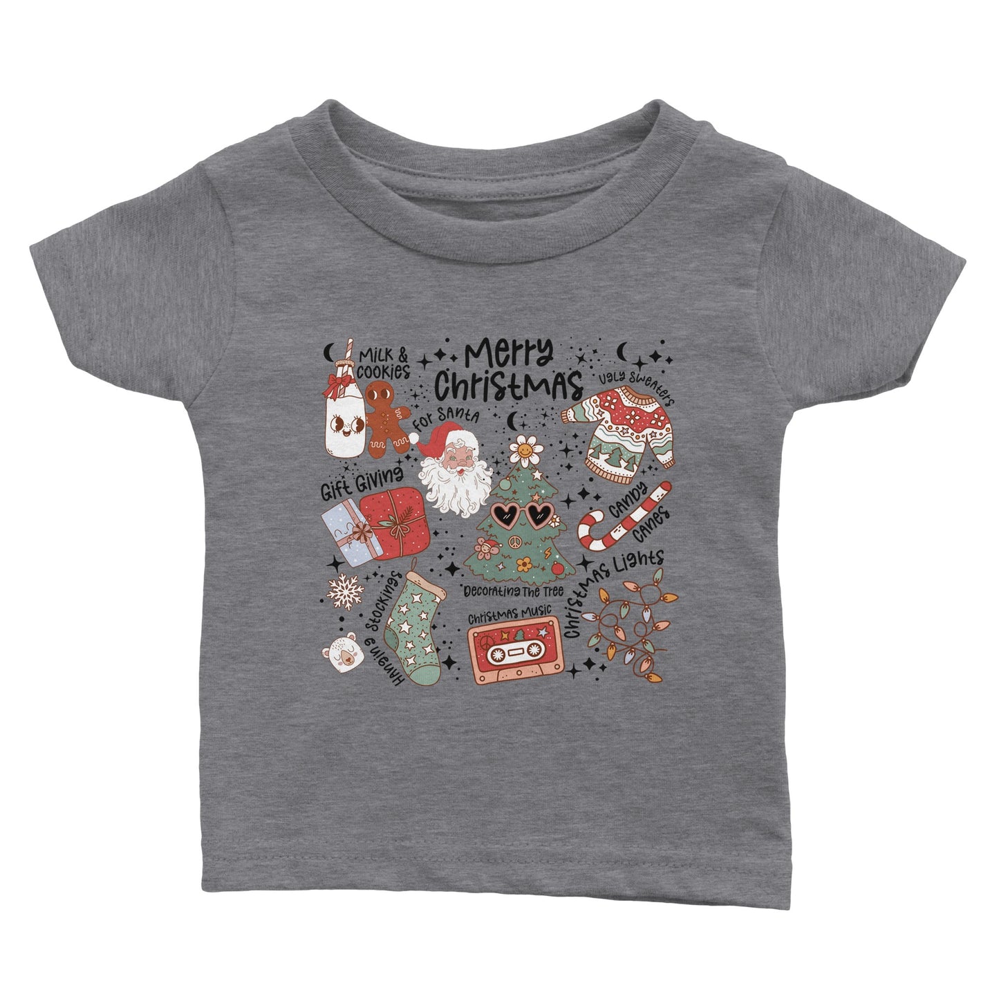 Retro t-shirt med julmotiv