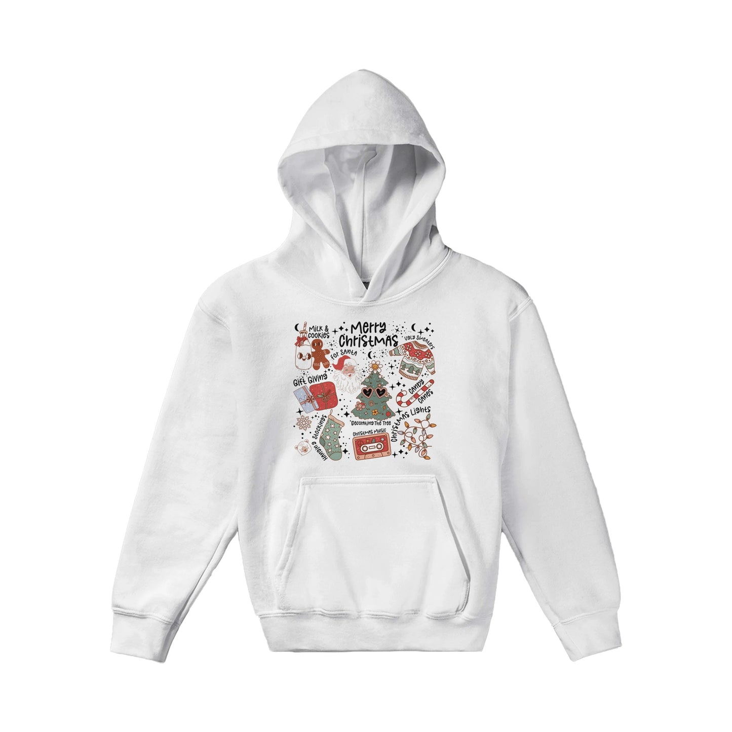 Retro Jule hoodie til barn