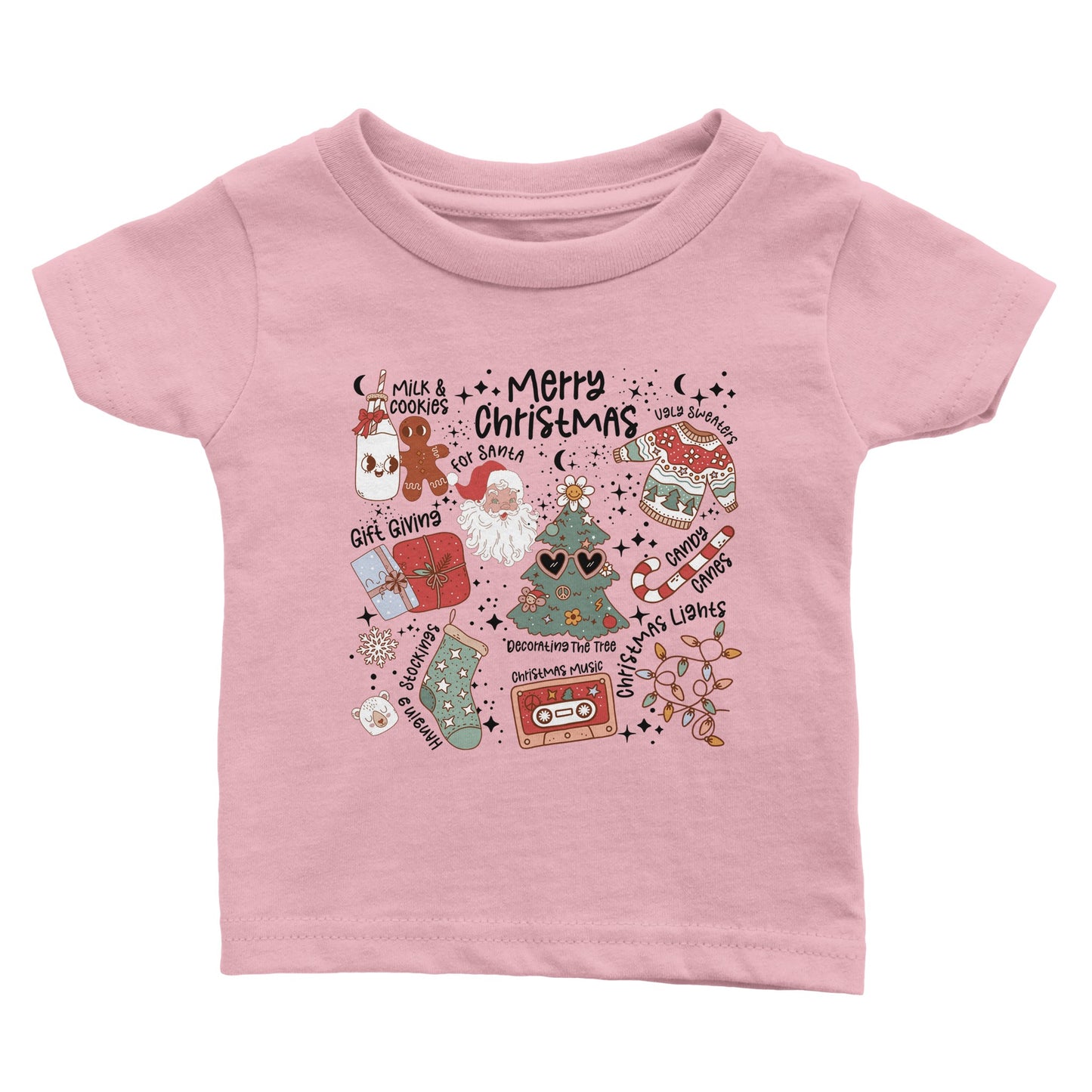Retro t-shirt med julmotiv