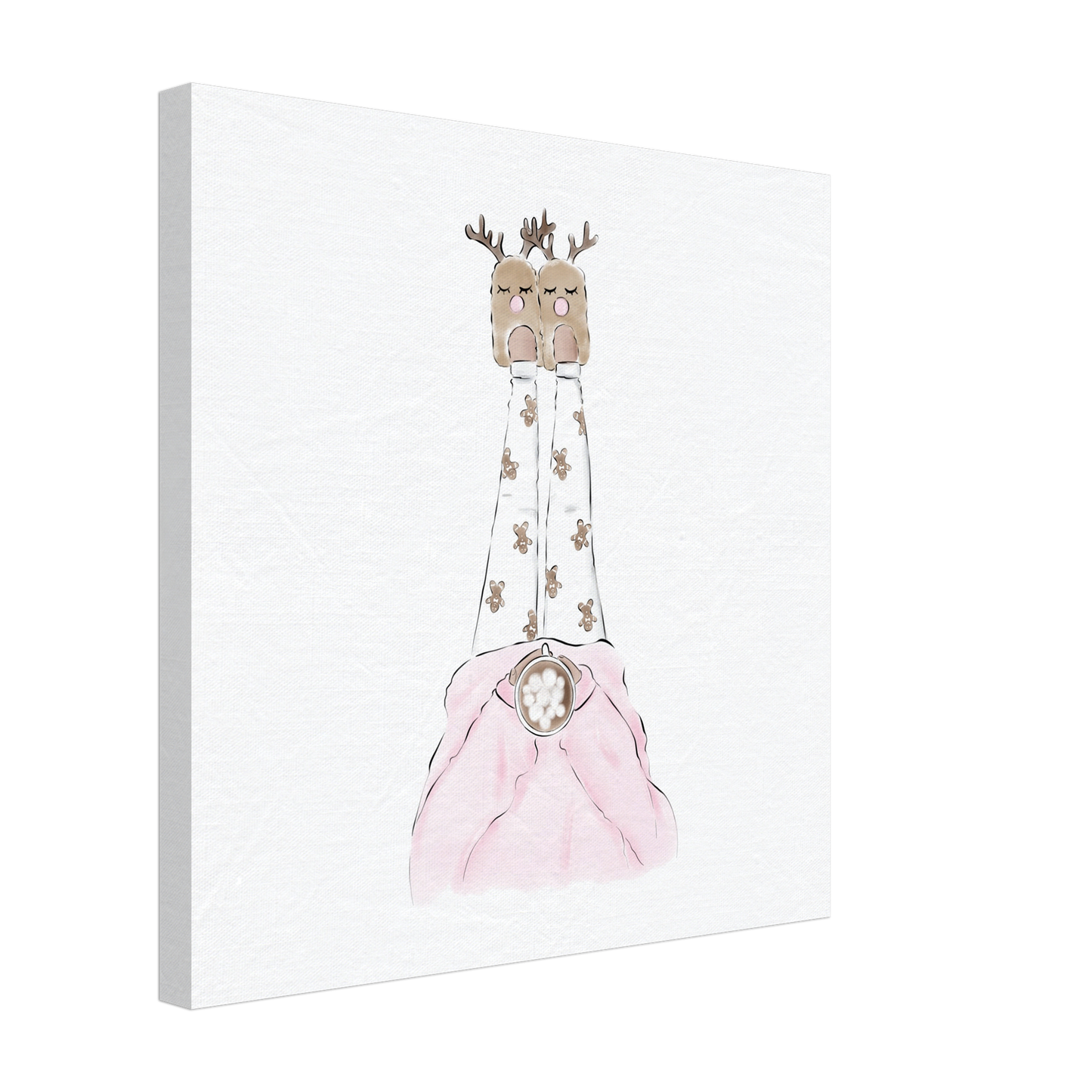 Rosa och mysigt julfoto