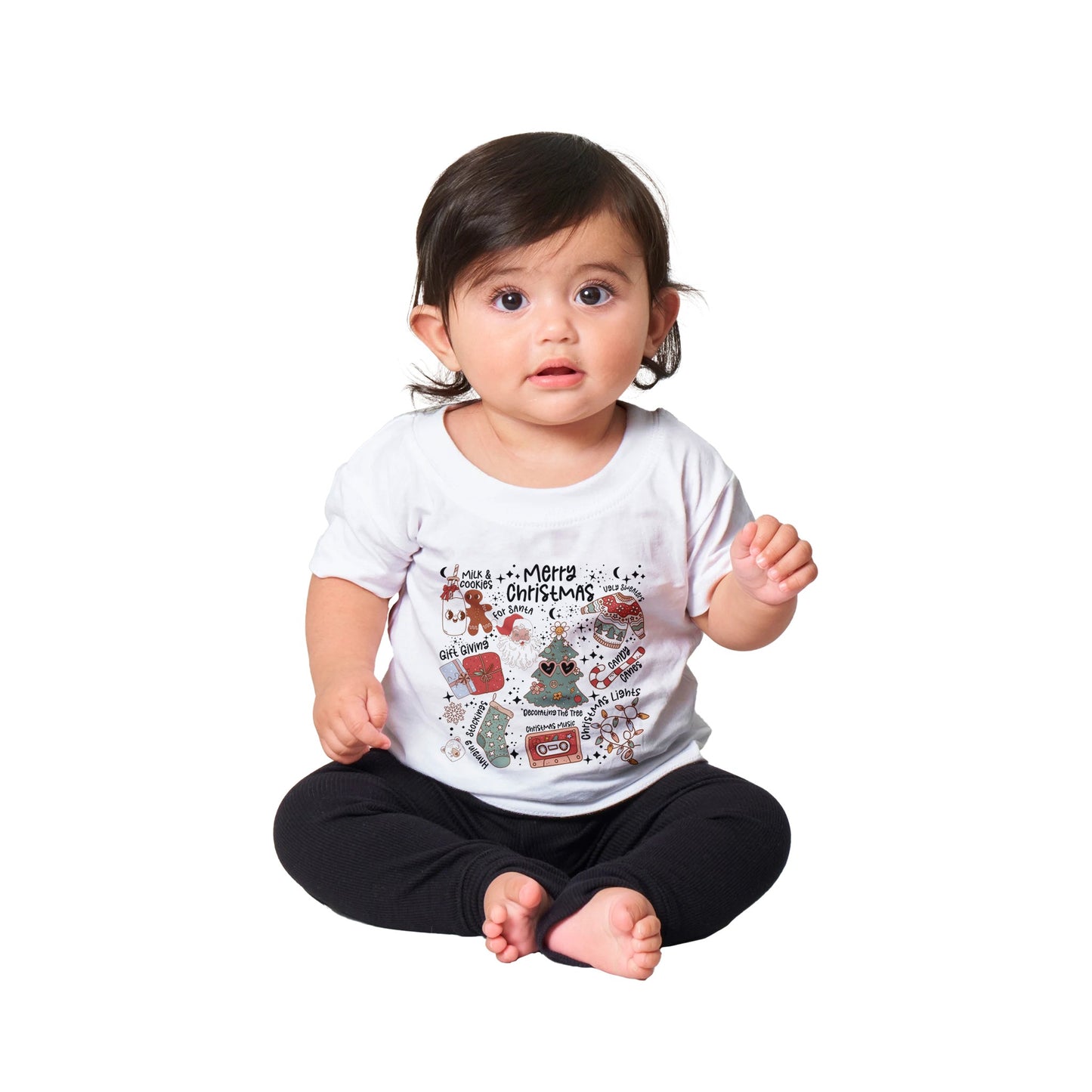 Retro t-shirt med julmotiv