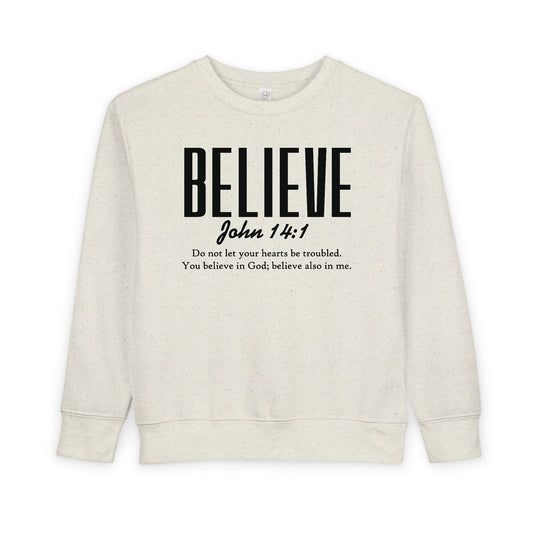 Bibelvers genser til barn - Believe John 14:1