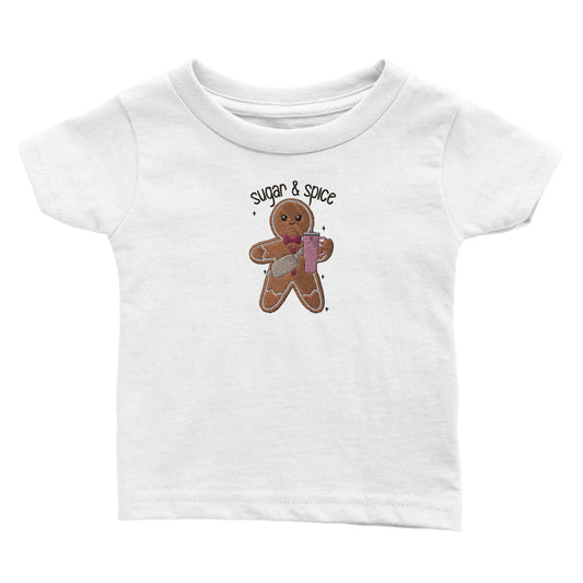 Gingerbread t-skjorte til baby - Brodert
