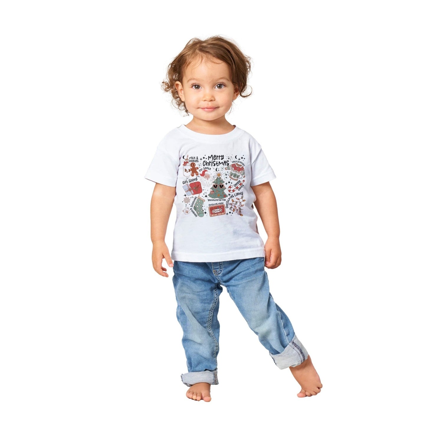 Retro t-shirt med julmotiv