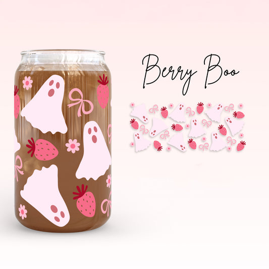 Berry Boo glass halloween