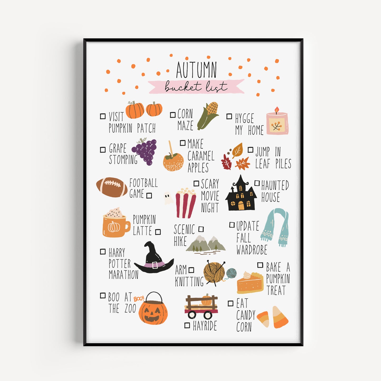 Autumn Bucket List Poster