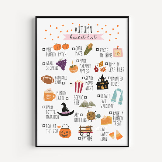 Autumn Bucket List Plakat