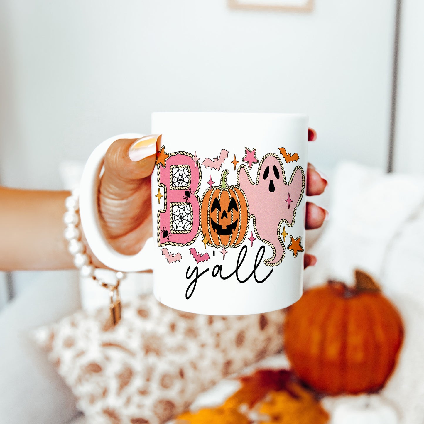 Boo Yall Halloween-mugg