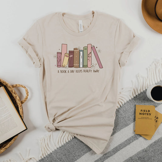 booktok t skjorte heather dust a book a day