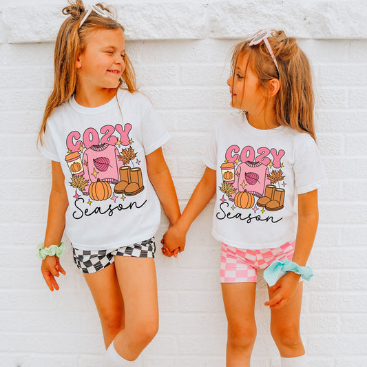 Cozy Season Fall T-skjorte Hvit | Økologisk