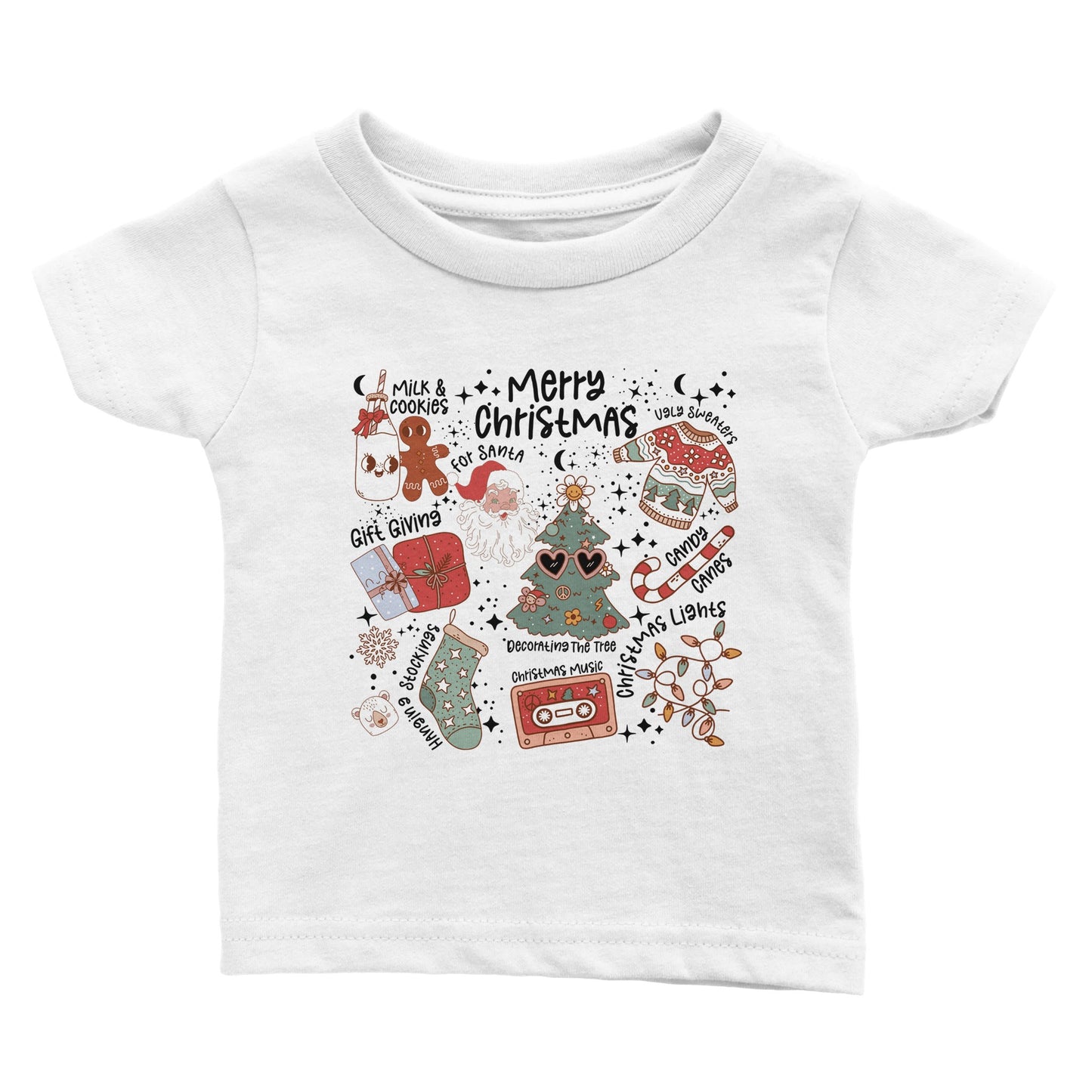 Retro t-shirt med julmotiv