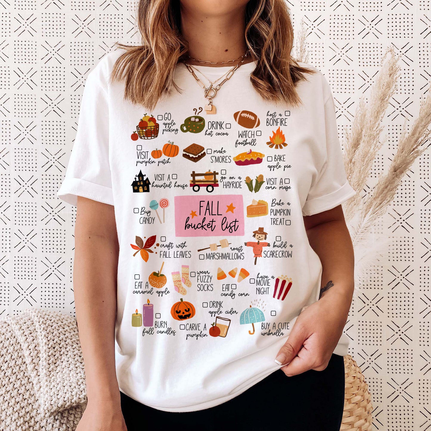fall bucket list t-skjorte