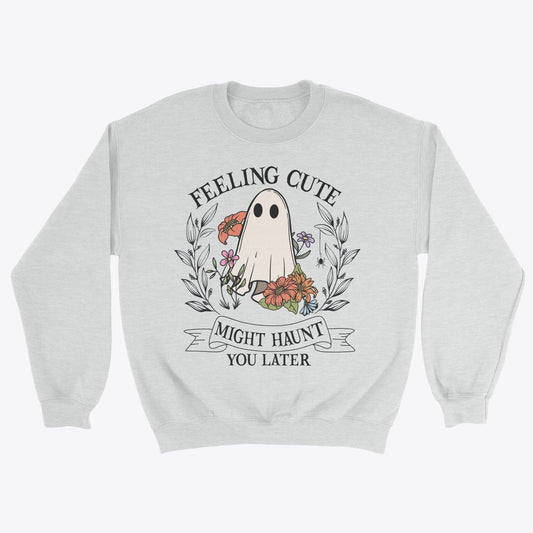 feeling cute halloween sweatshirt
