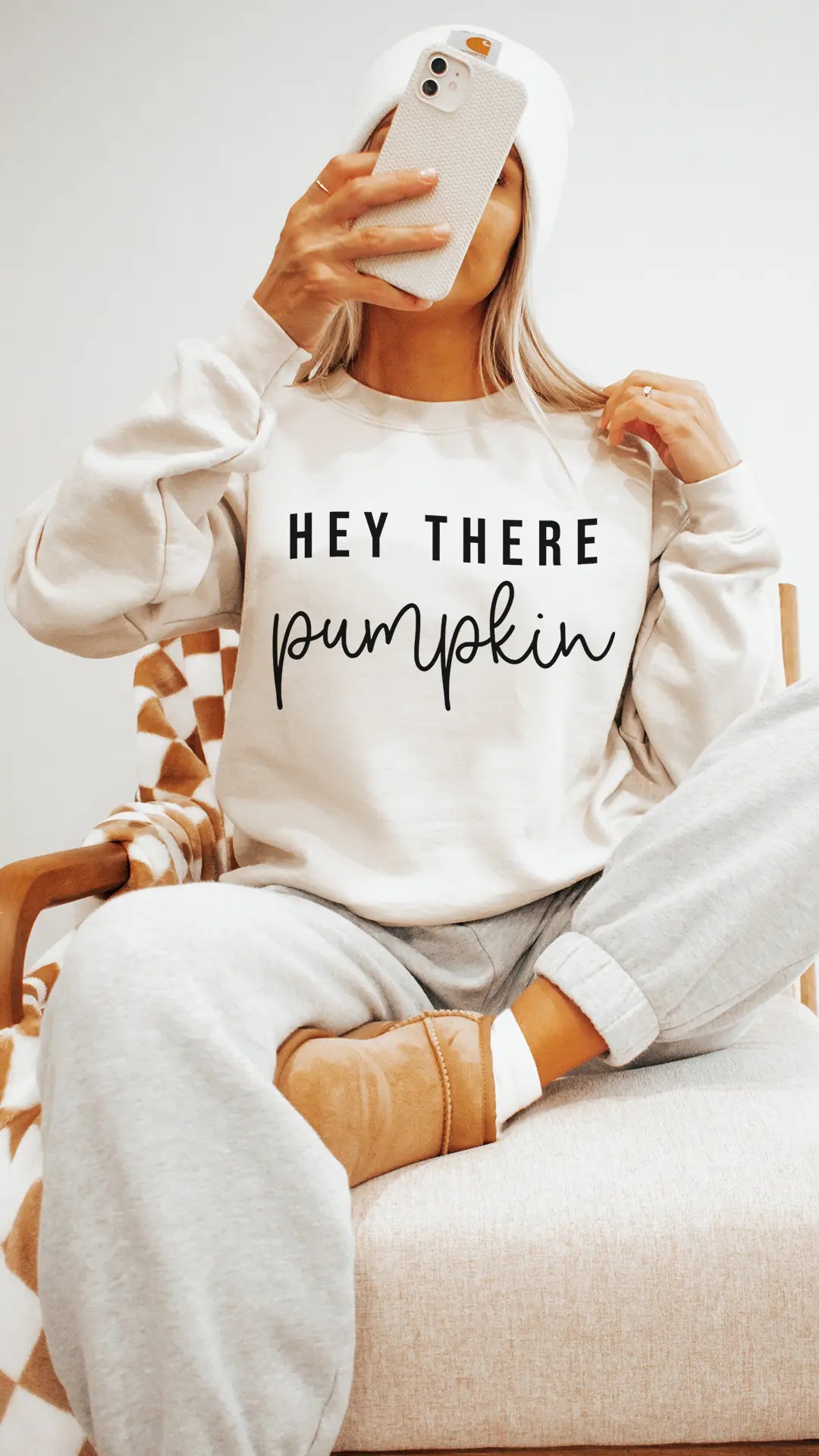hey there pumpkin sweatshirt sand