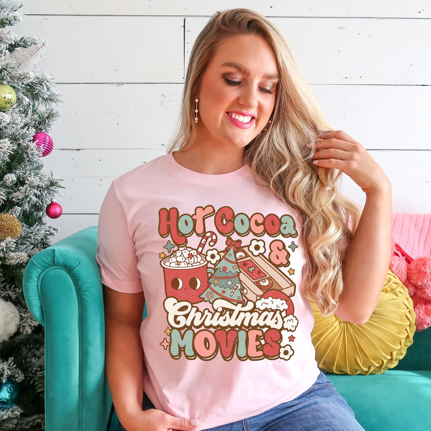 Hot Cocoa T-shirt Pink