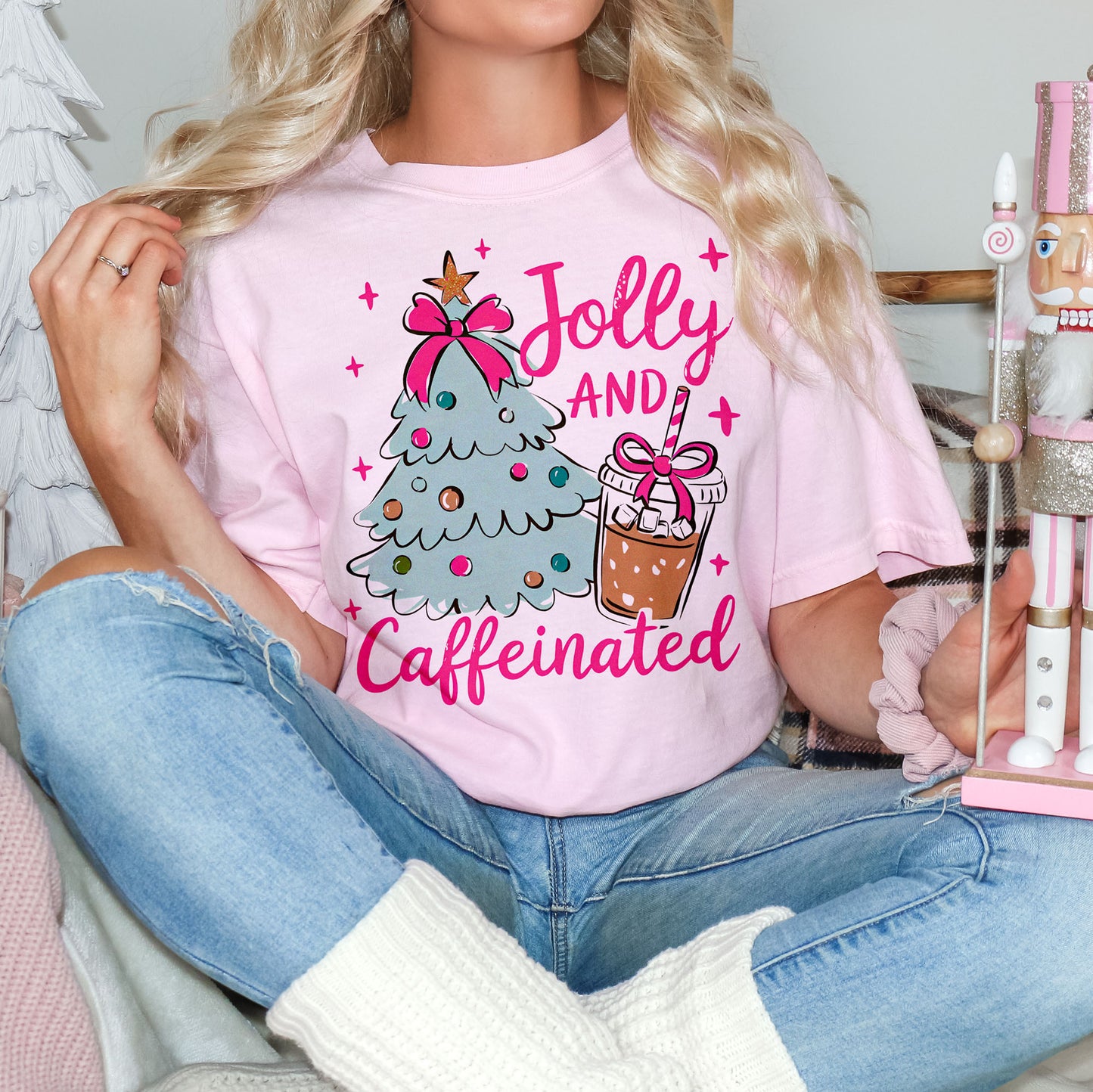 Jolly Christmas T-Shirt | Bella + Canvas