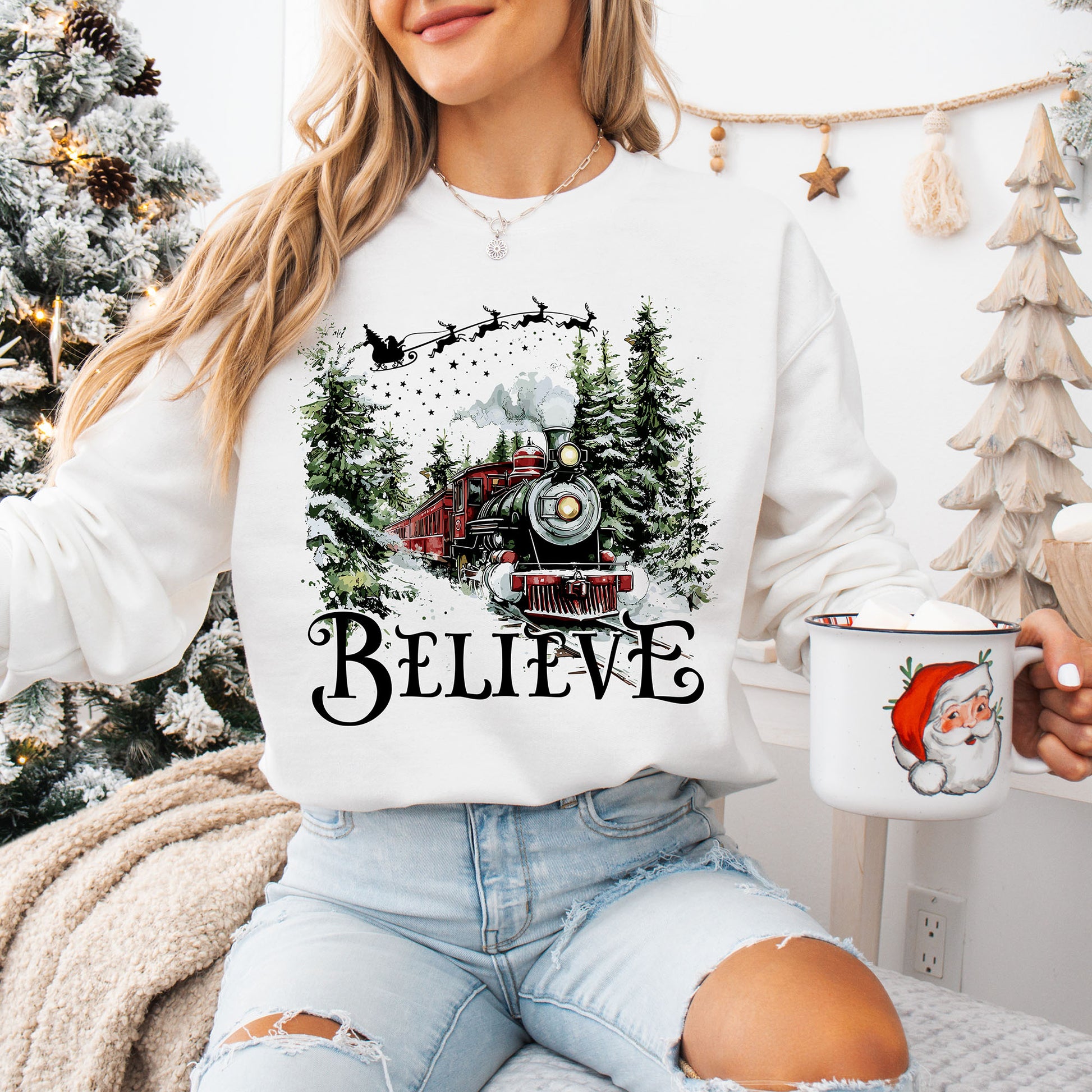 julegenser believe north pole train