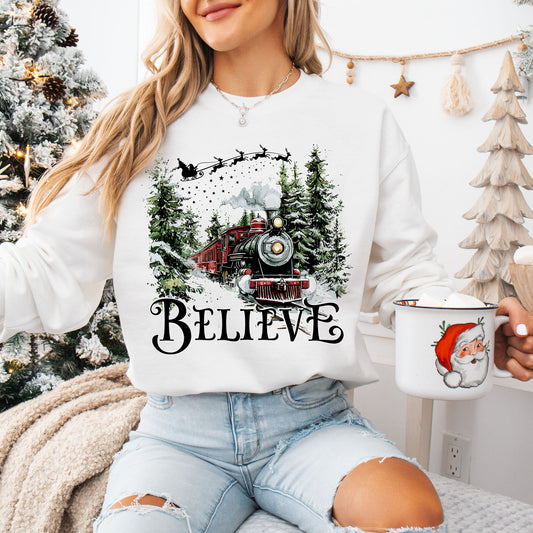 julegenser believe north pole train