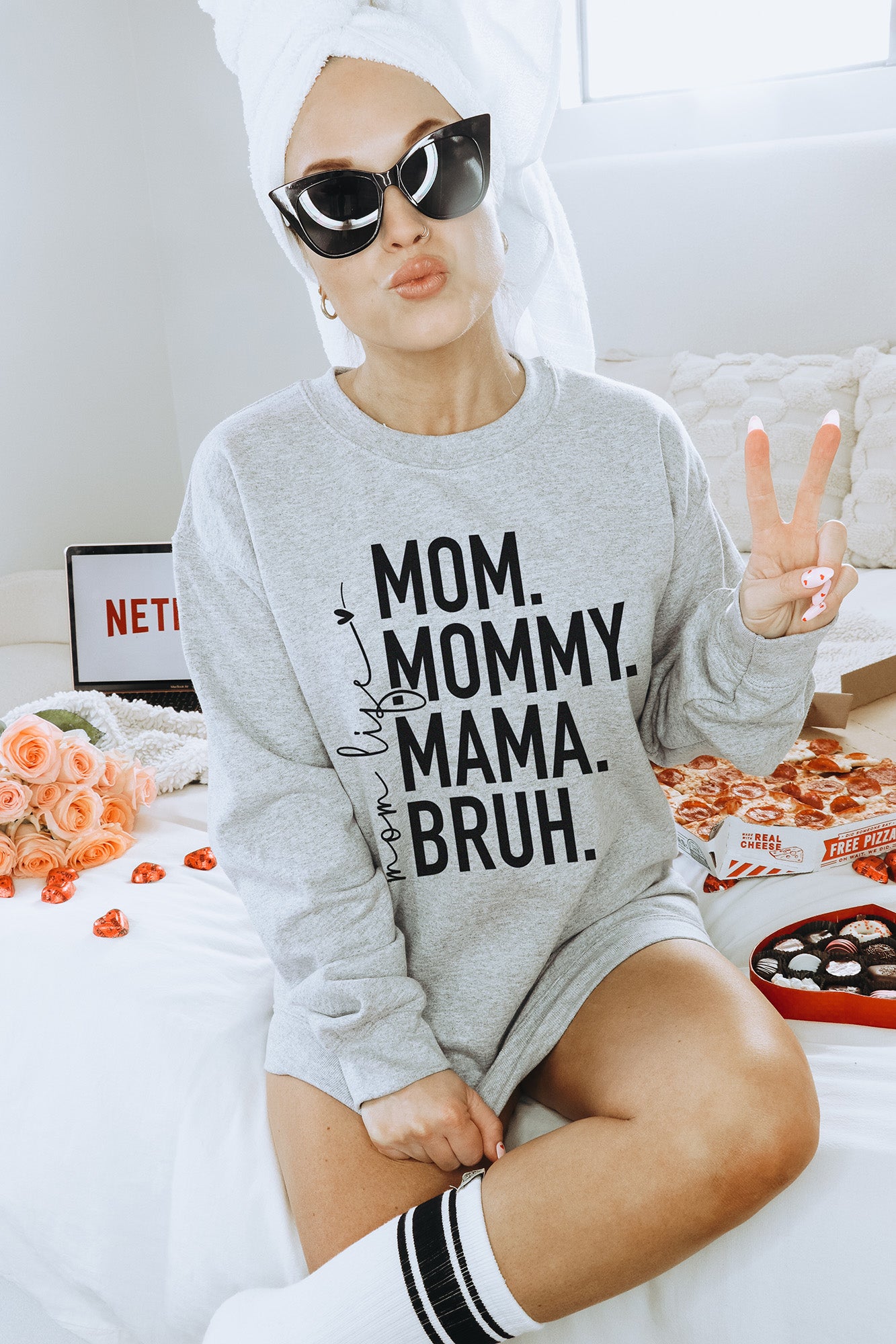 mom bruh sweatshirt sport grey