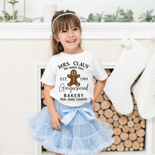 mrs-claus-gingerbread-t-skjorte-barn