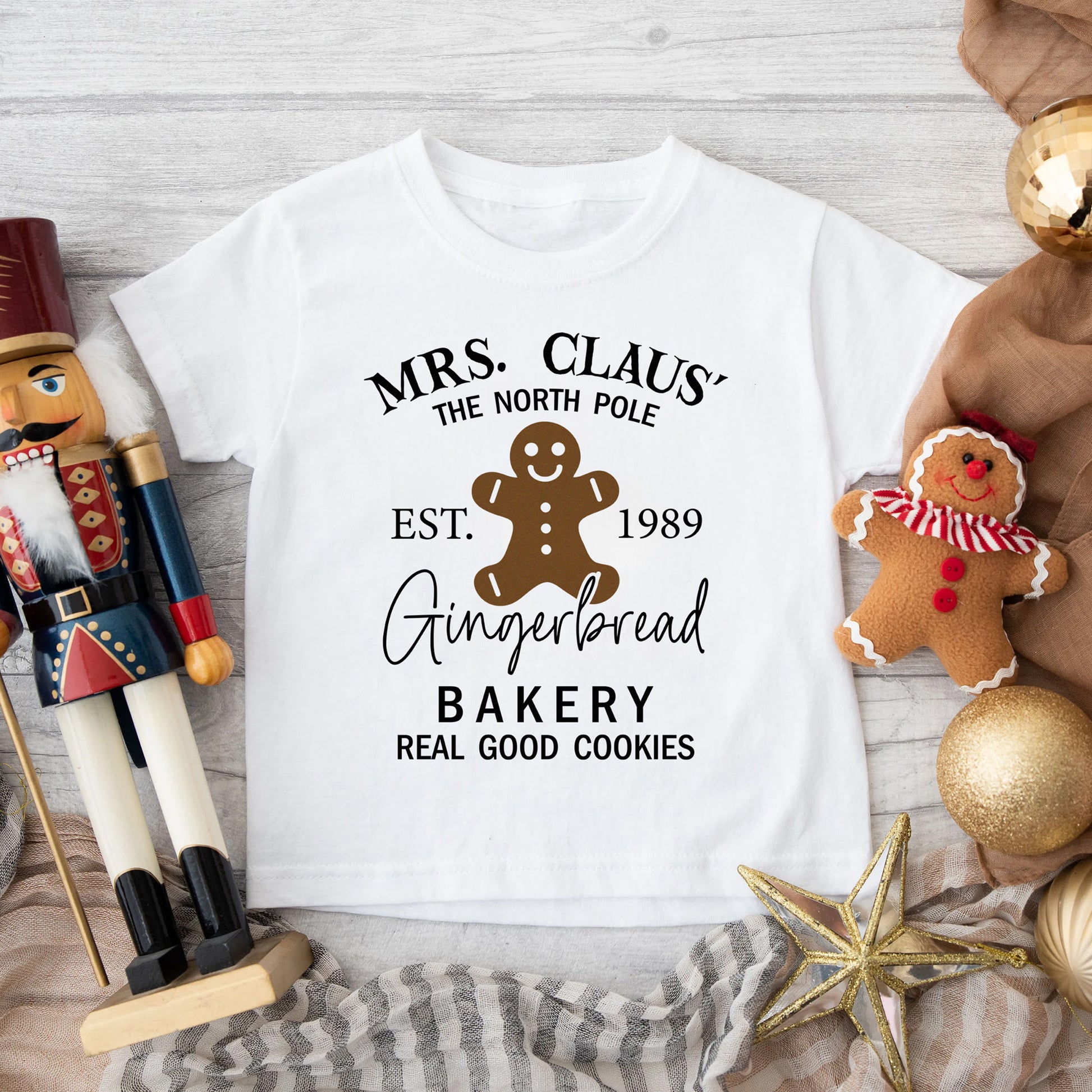 mrs claus t-skjorte barn