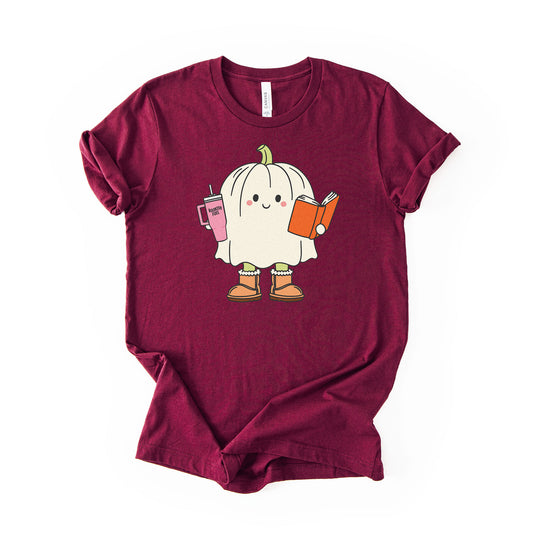 Spooky Boo t-skjorte Maroon