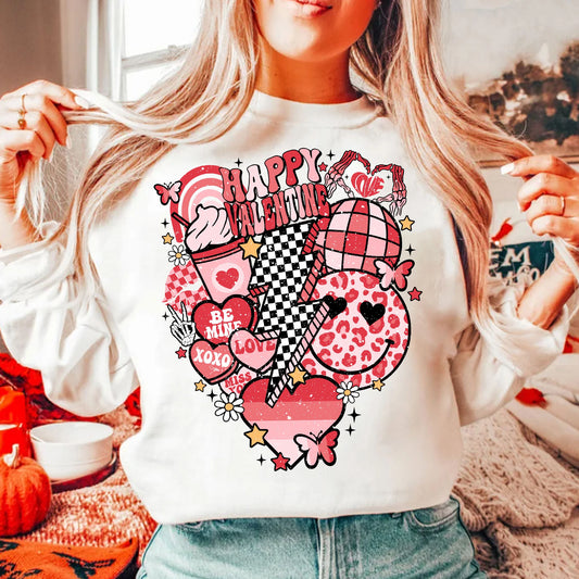 valentine's day genser hvit