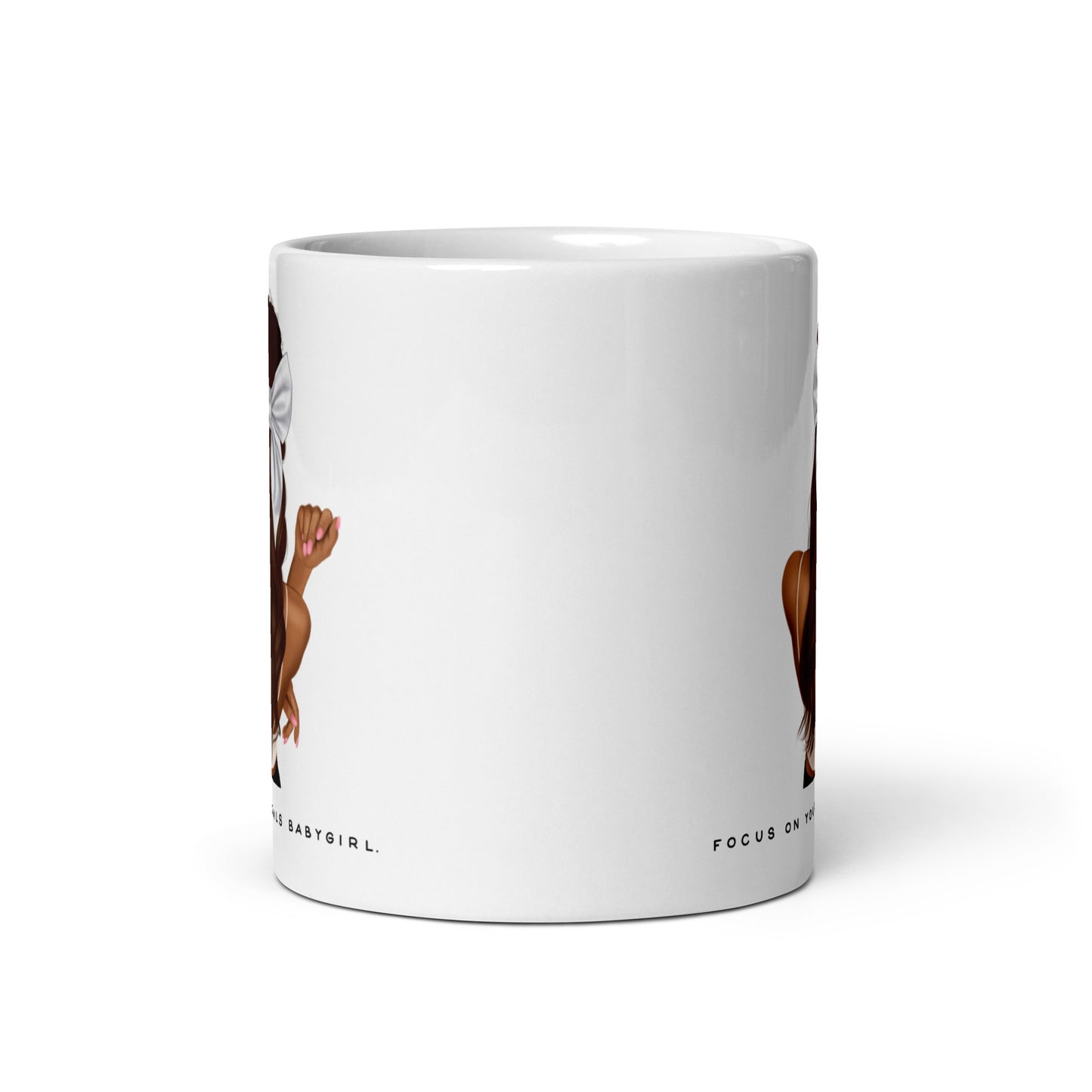 Focus on your goals baby girl mug