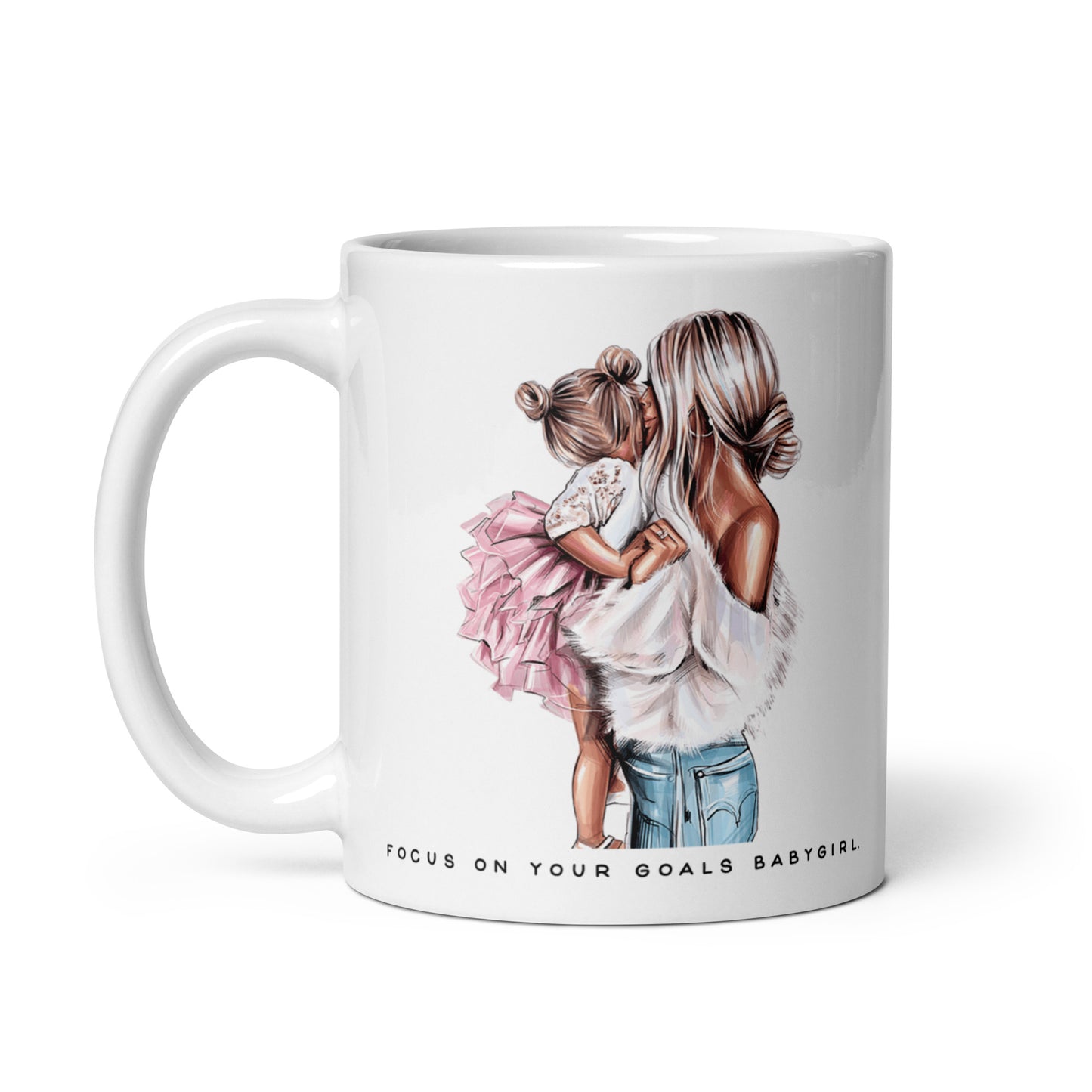Focus on your goals babygirl mug - Mother & Daughter