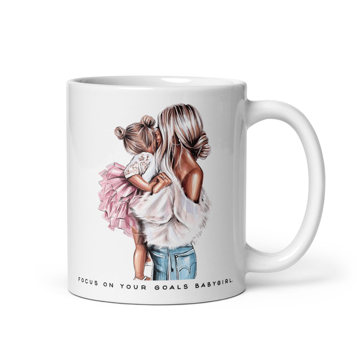 Focus on your goals babygirl mug - Mother & Daughter