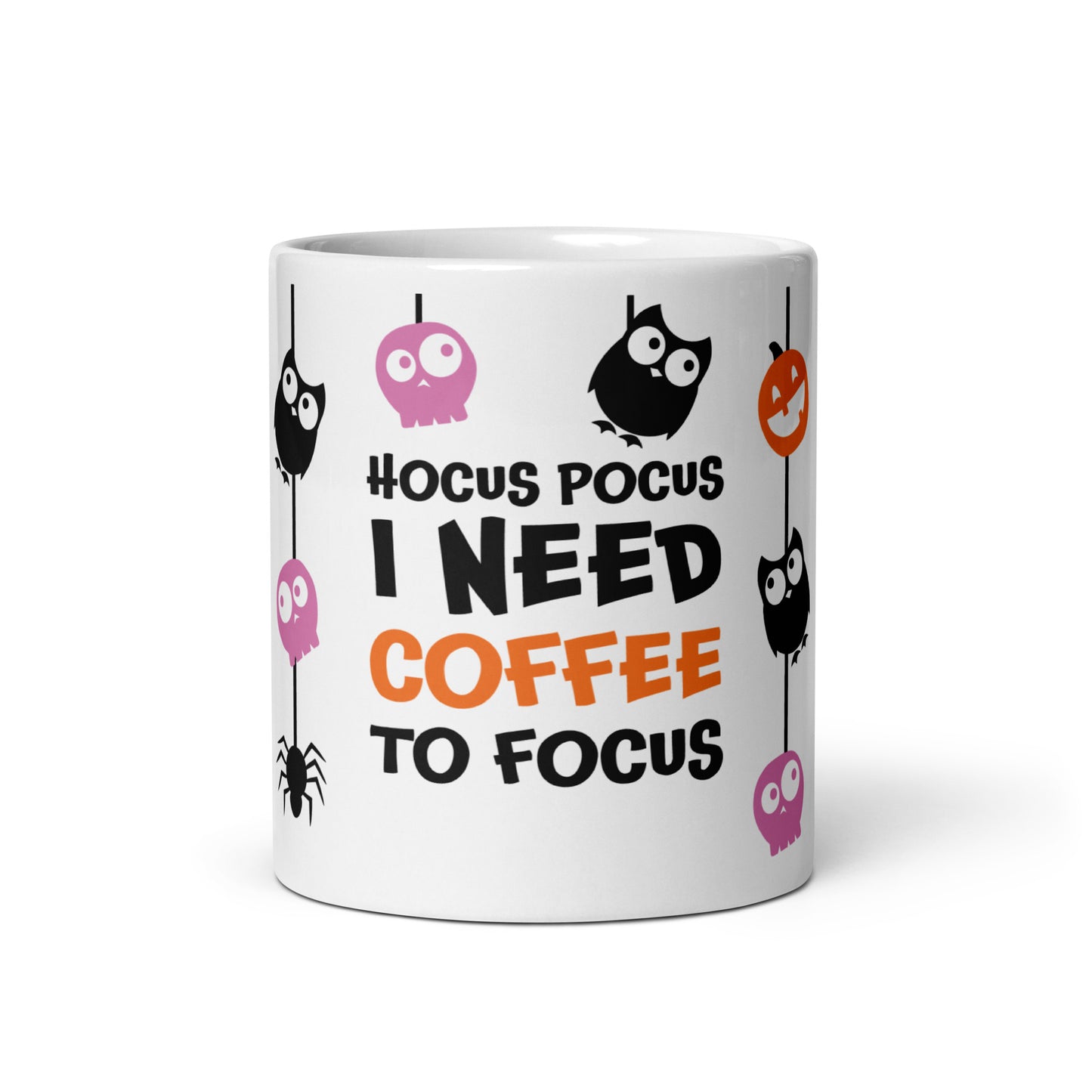 Halloween Mug I need coffee to focus
