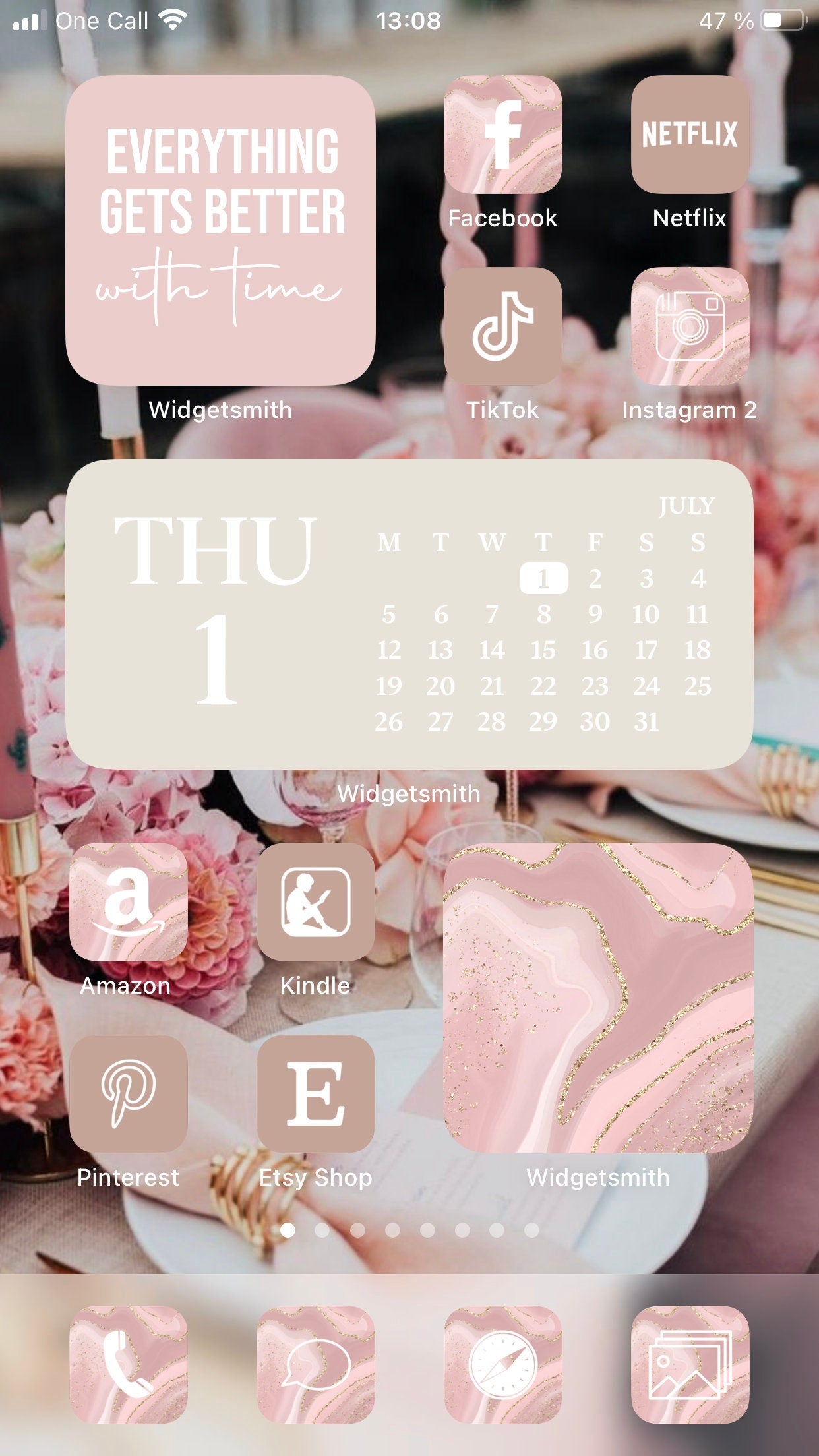 App Icons IOS Blush Marble