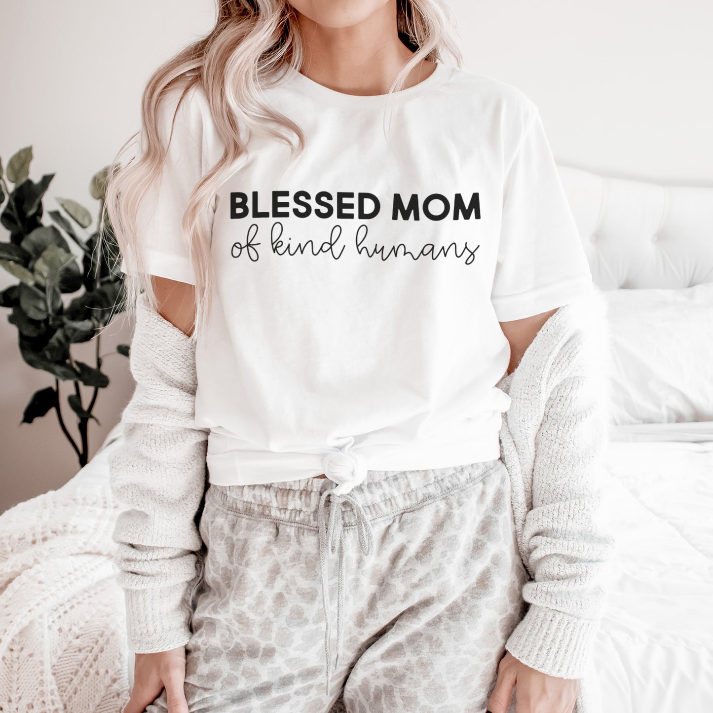 blessed mom t-skjorte