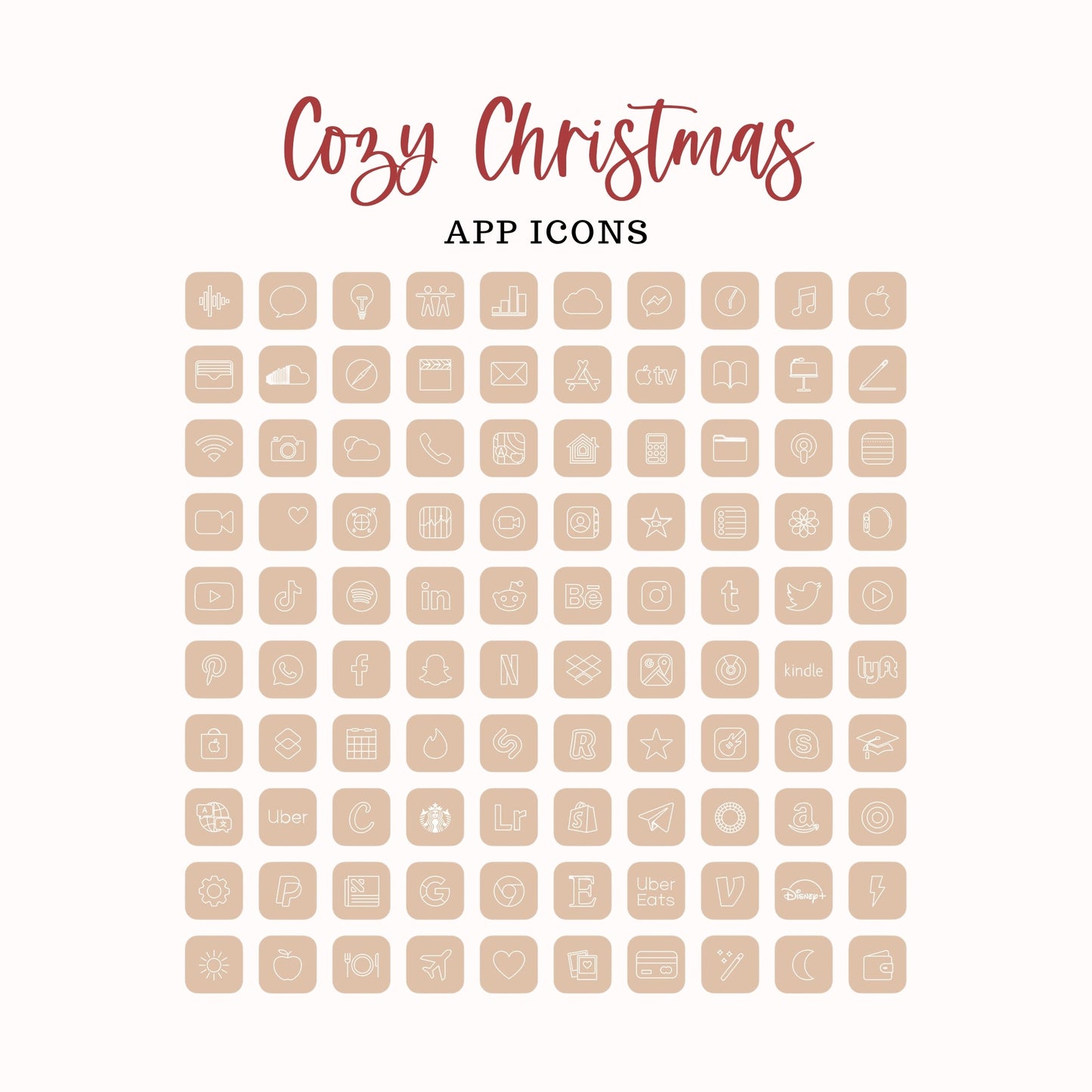 Cozy Christmas App Icons