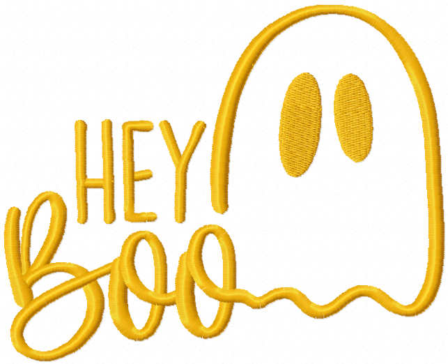 Hey Boo Machine Embroidery Design