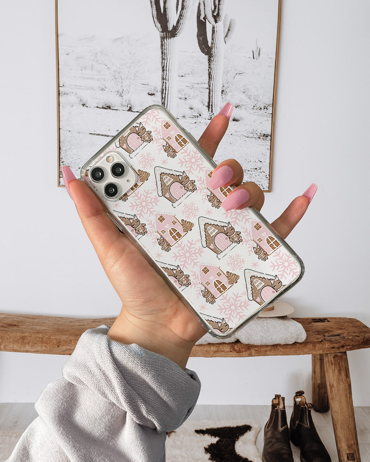 iphone deksel pink christmas