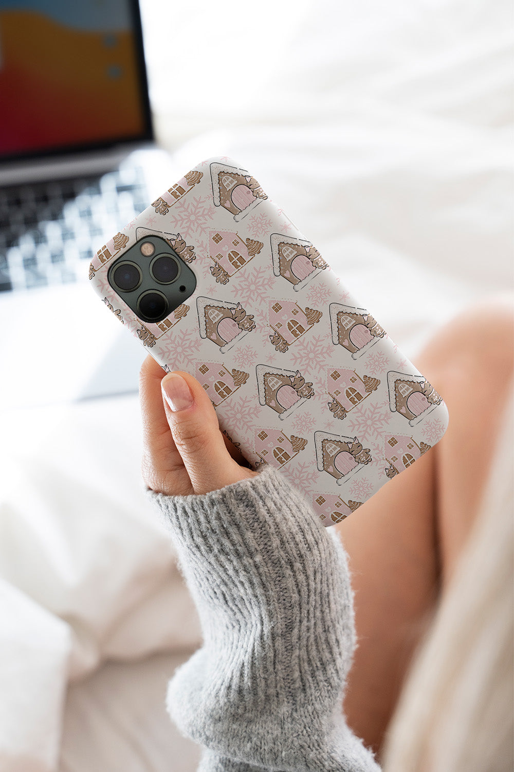 Pink Christmas iPhone mobildeksel