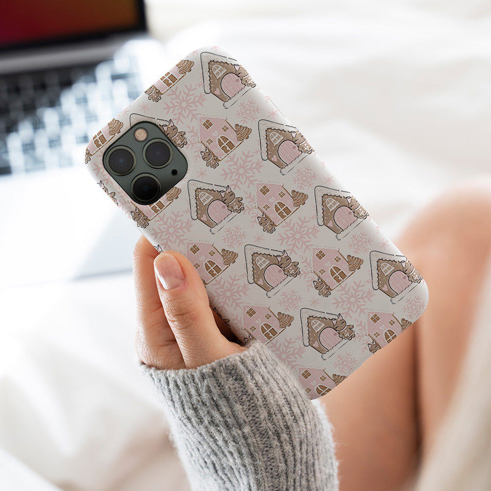 Pink Christmas iPhone mobildeksel
