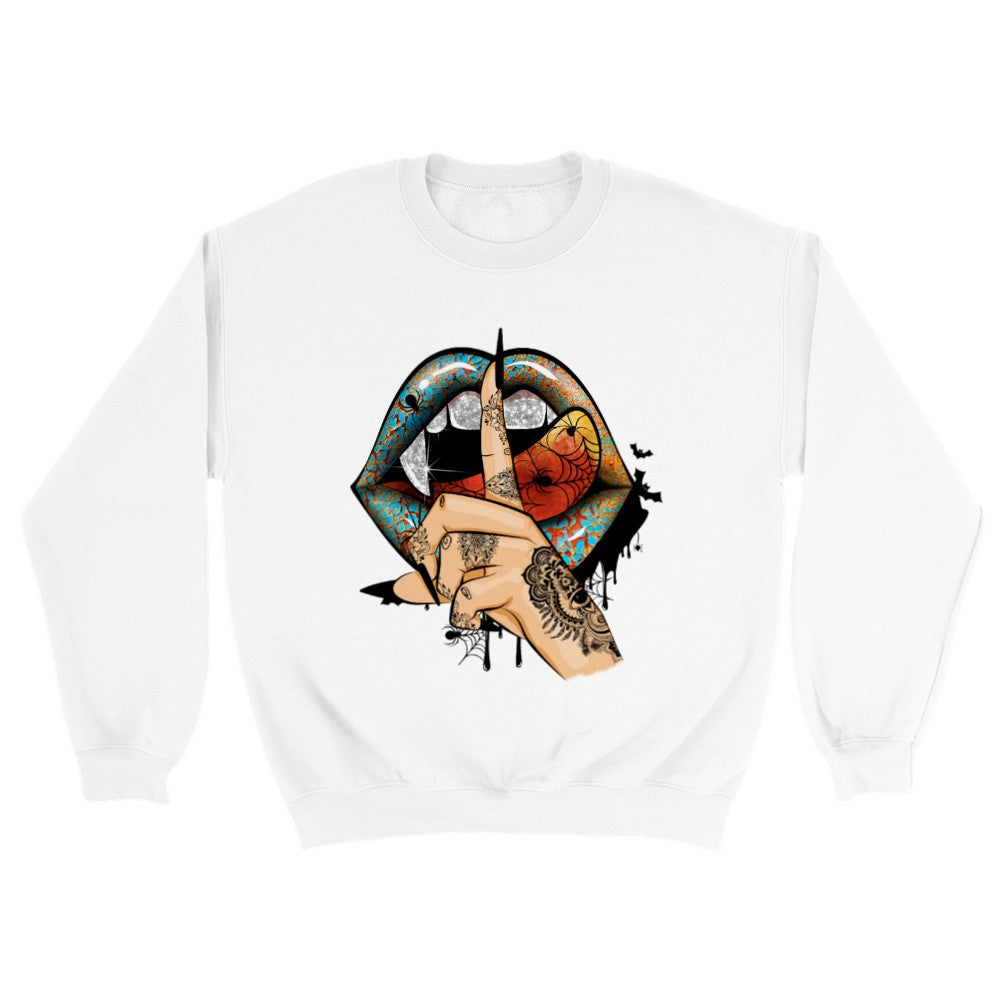 Halloween sweater vampire lips