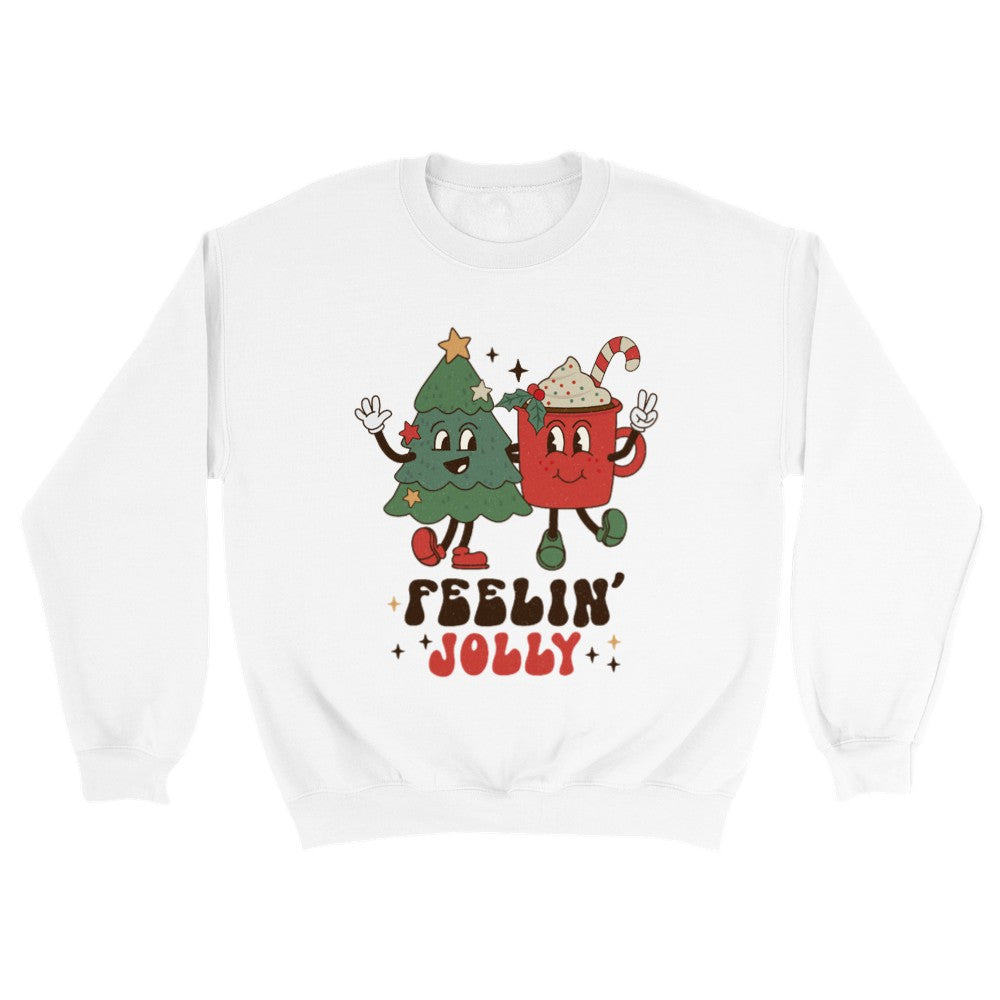 Vit jultröja som känns glad