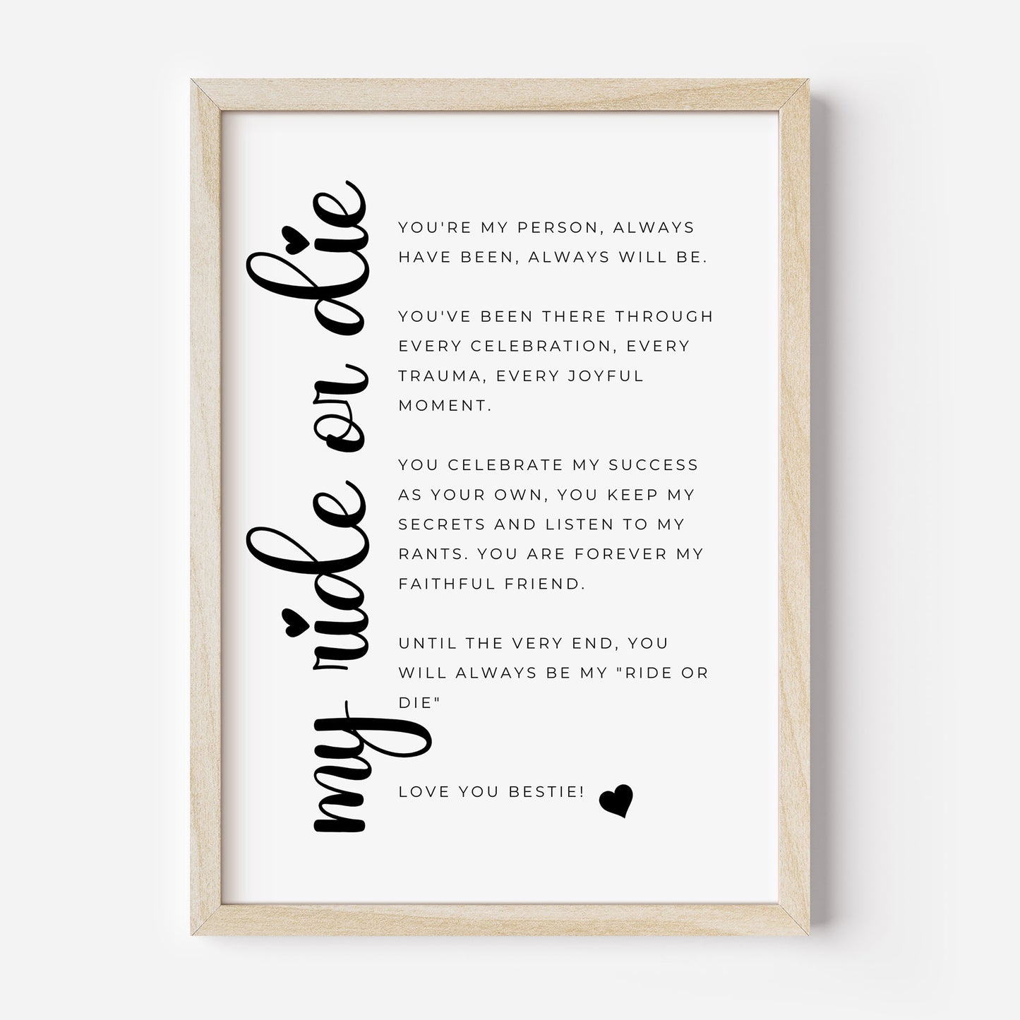 My Ride Or Die Bestie Poster