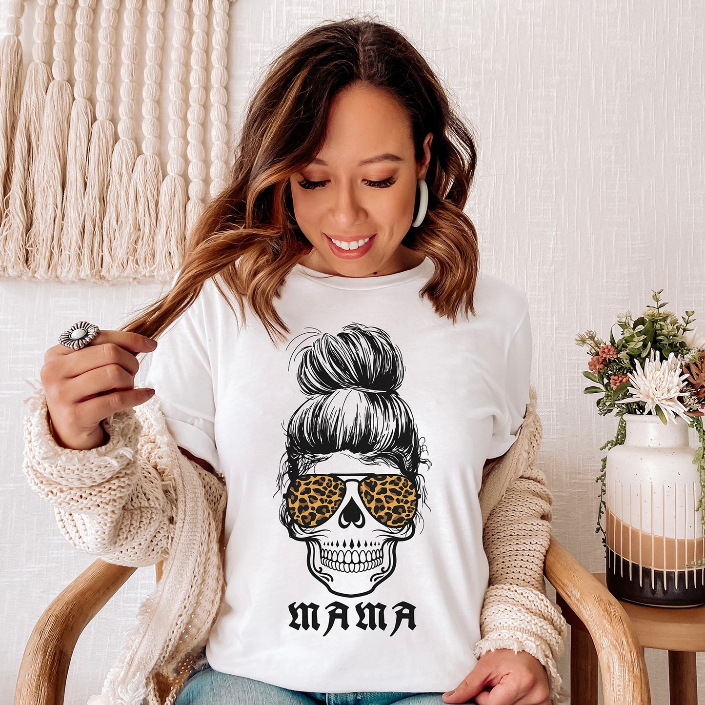 T-shirt med smutsig knut