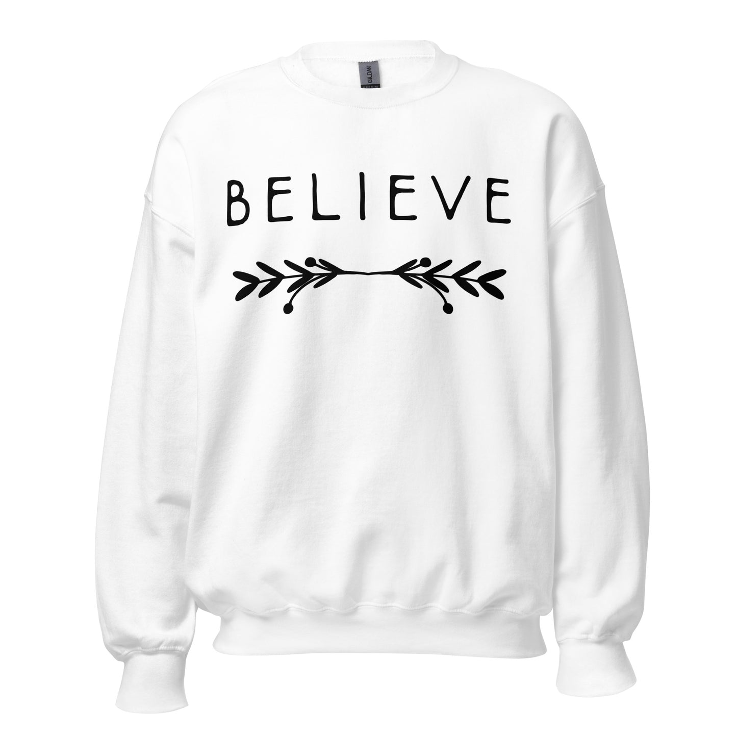 Christmas Sweater Minimalist Believe