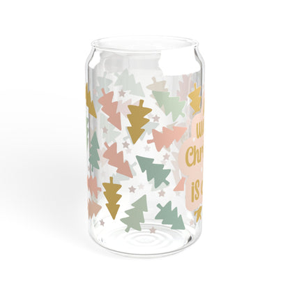Christmas Coffee Glass
