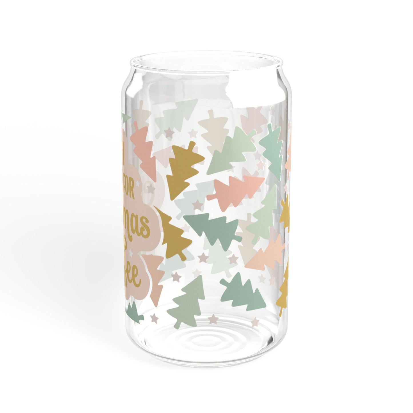 Christmas Coffee Glass