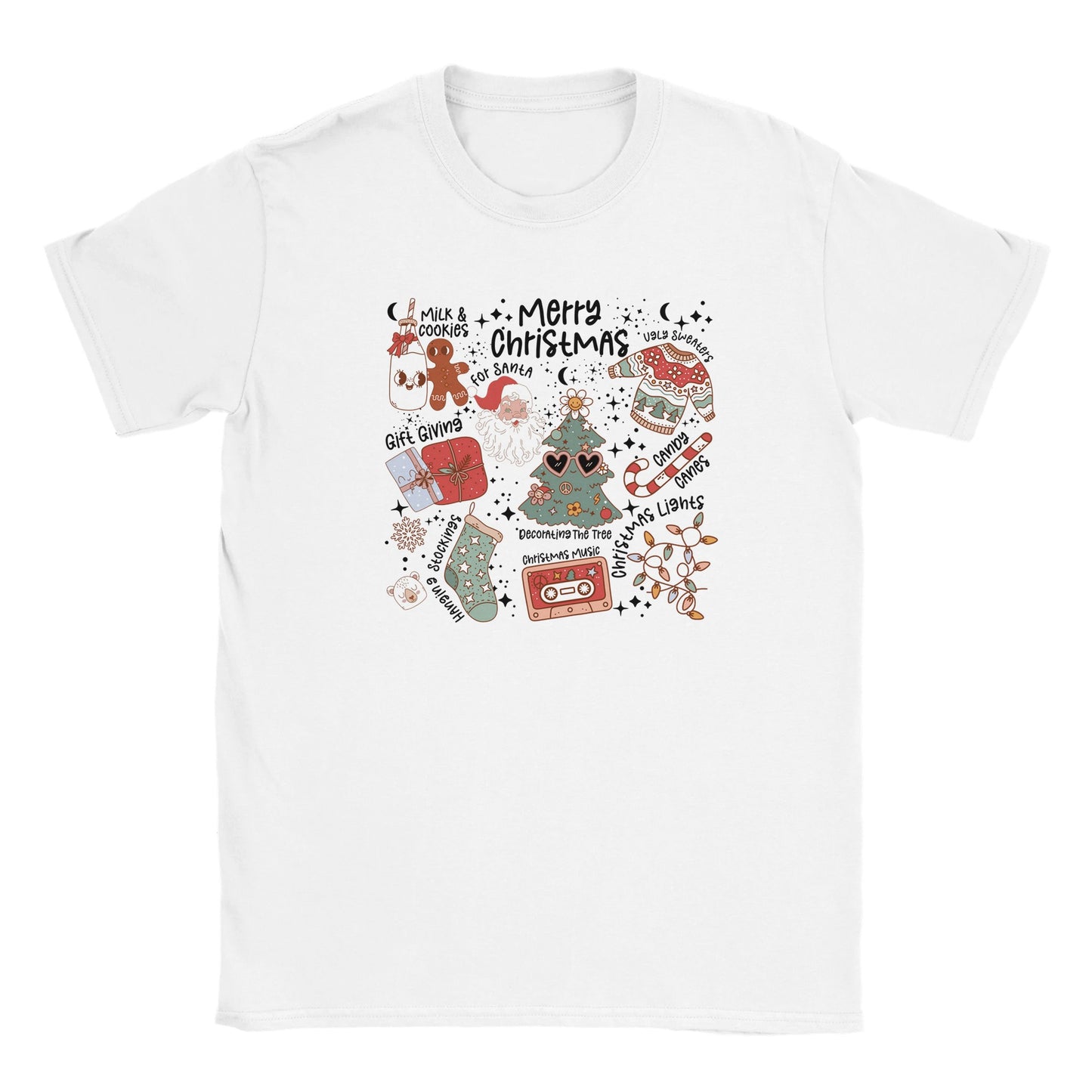 Retro t-skjorte med julemotiv