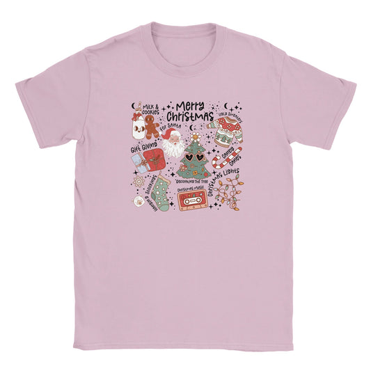 Retro t-skjorte med julemotiv