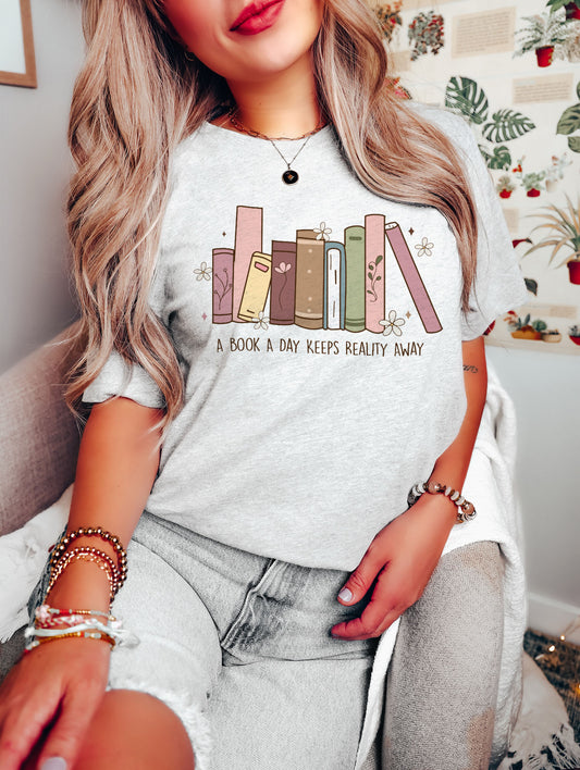 Booktok t-skjorte - A book a day